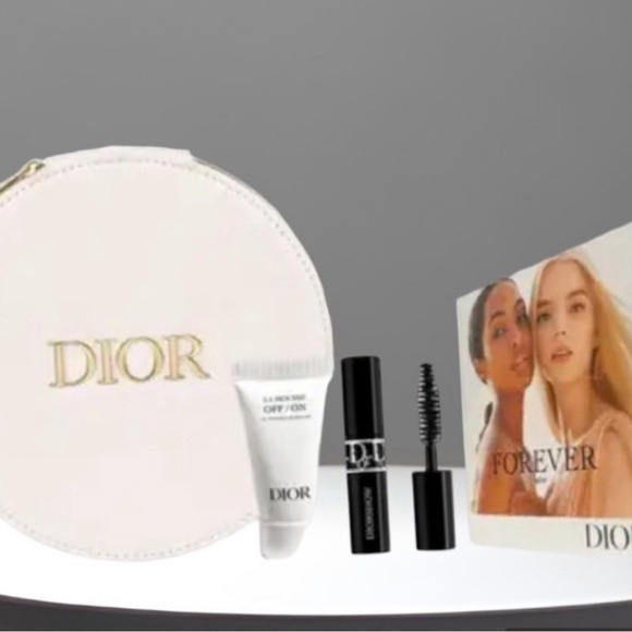 Dior Linen Pouch/Cosmetics Bag Round Box  Gift Set - Picture 11 of 11